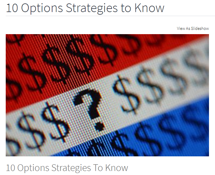 10 Options Strategies to Know