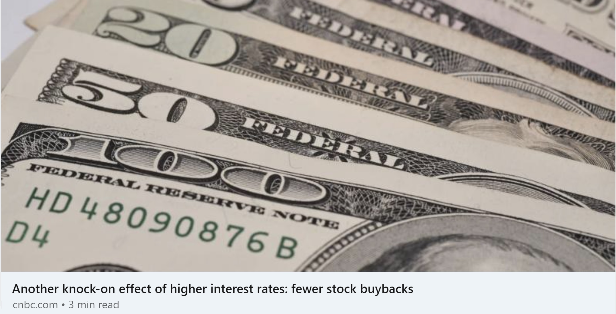 Fewer Stock Buybacks: An Effect of Higher Interest Rates