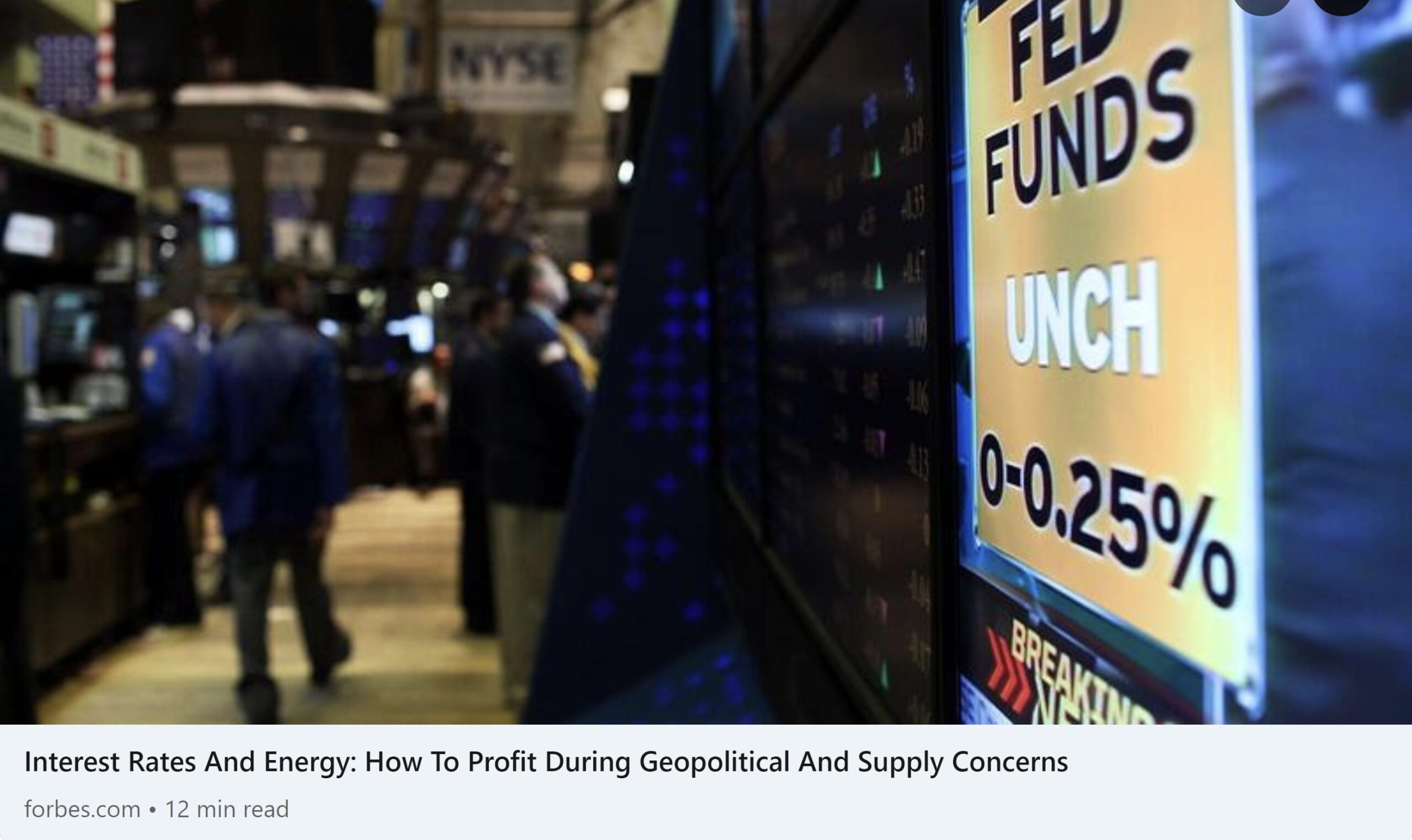 Interest Rates & Energy How To Profit During Geopolitical & Supply Concerns
