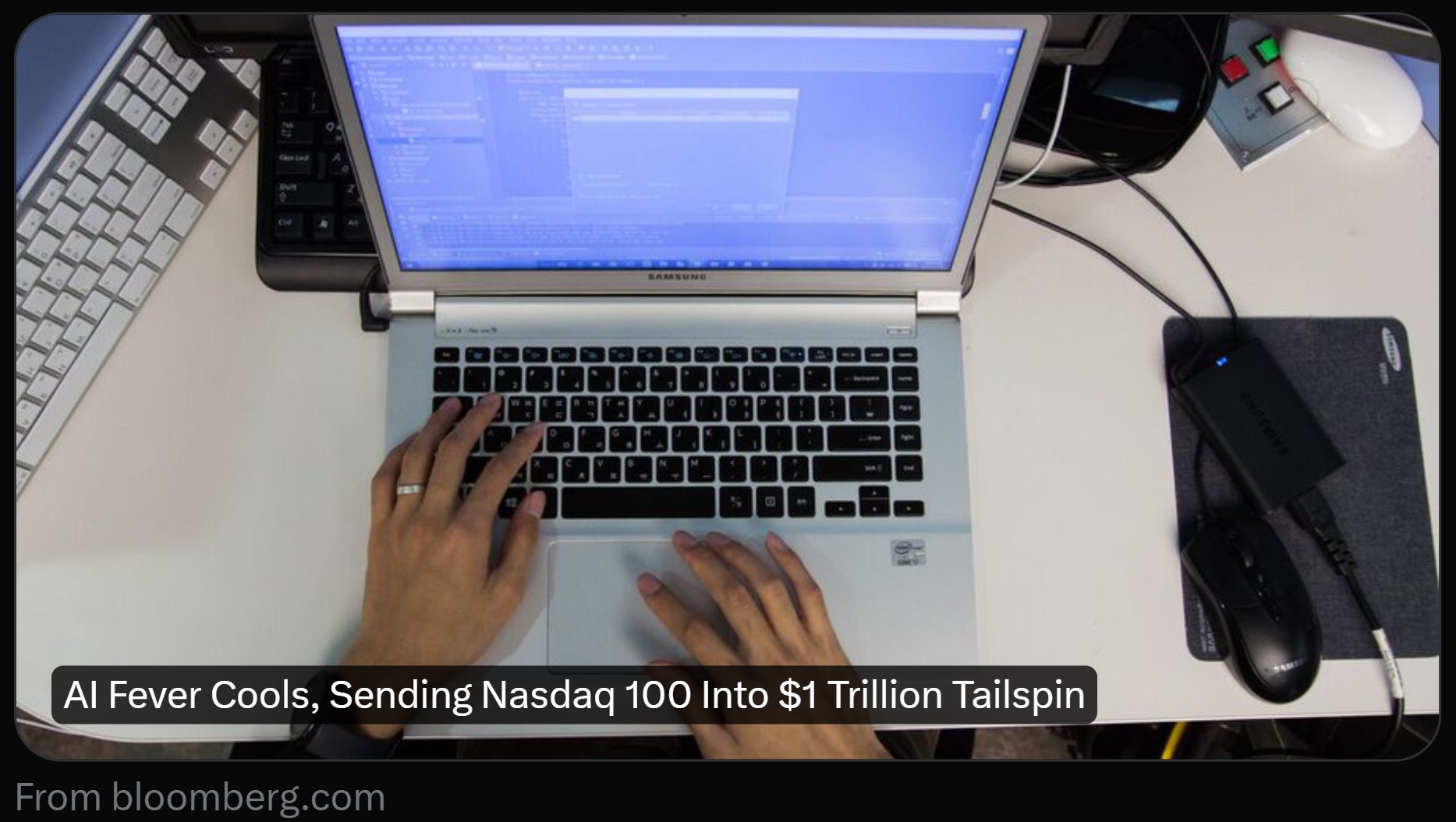 AI Fever Cools | Sending Nasdaq 100 Into $1 Trillion Tailspin – Bloomberg